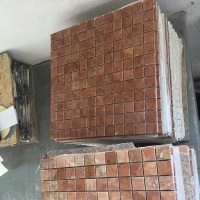 Мозаїка з мармуру Полірована МКР-2П (23x23) 6 мм Terracotta Mix