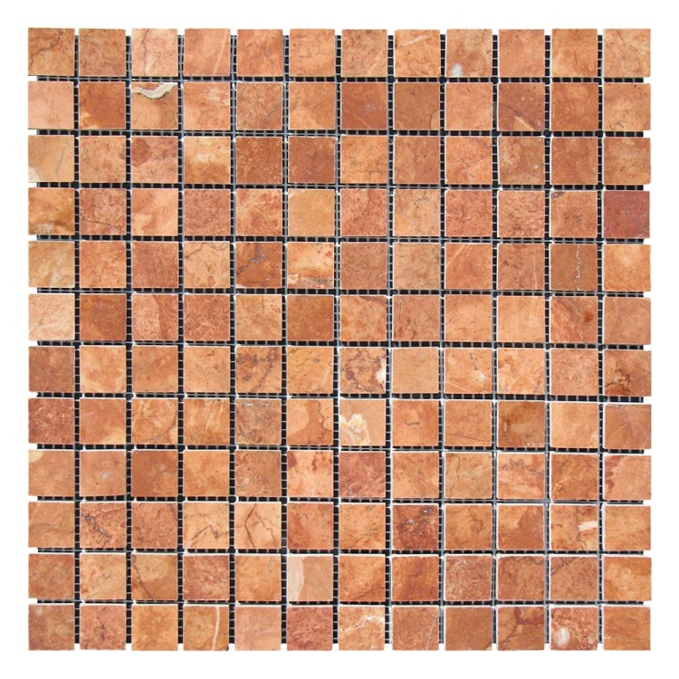 Мозаика из мрамора Полированная МКР-2П (23x23) 6 мм Terracotta Mix