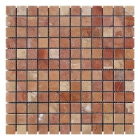 Мозаїка з мармуру Полірована МКР-2П (23x23) 6 мм Terracotta Mix
