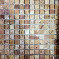 Мозаїка з мармуру Полірована МКР-2П (23x23) 6 мм Terracotta Mix