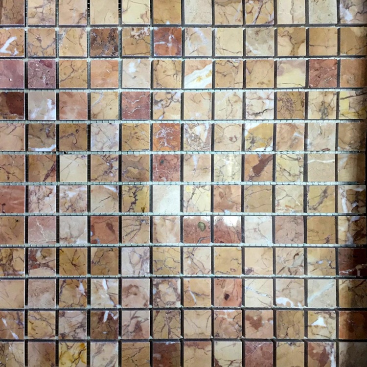 Мозаика из мрамора Полированная МКР-2П (23x23) 6 мм Terracotta Mix
