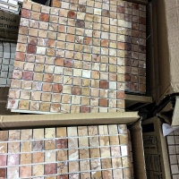 Мозаїка з мармуру Полірована МКР-2П (23x23) 6 мм Terracotta Mix