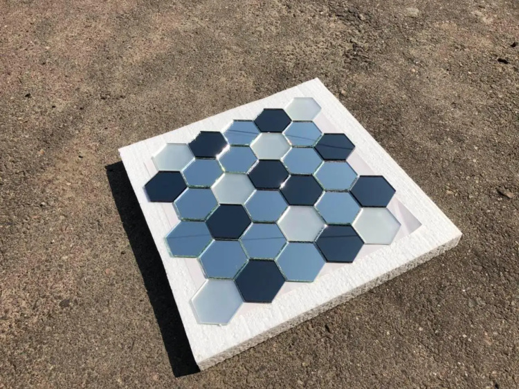 Мозаика зеркальная DecorStoneHub Zs-hex-ZSG серебристо-графитовый микс с сатином 304х303 мм гексагон