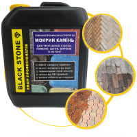 Просочення захисне Bausto Black Stone 5л проти вологи бруду з мокрим ефектом для бетону цегли бруківки
