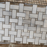 Мозаика Vivacer N49 Beige Marble Mosaic Tumbled Basket Weave Мозаика Vivacer N49 Beige Marble Mosaic Tumbled Basket Weave
