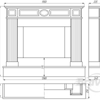 Портал для каміна Bravo Оскар Botticino мармур бежевий прямий