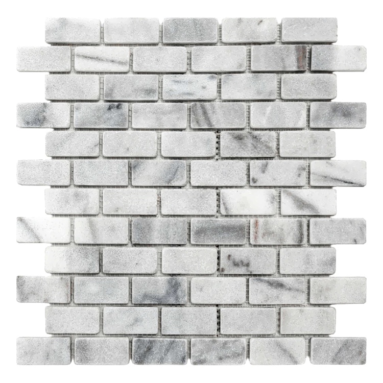 Мозаика из мрамора Матовая МКР-11СВ (47x23) White Mix