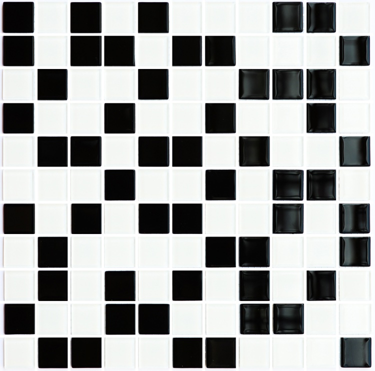 Мозаика керамическая Kotto Ceramica GM 4001 C2 black/white  300 х 300 х 4   ( 25 х 25 )