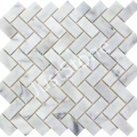 Мозаїка з мармуру Матова МКР-5СВ (47x23) White Mix