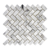 Мозаїка з мармуру Матова МКР-5СВ (47x23) White Mix