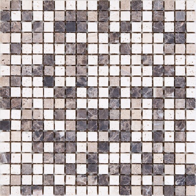 Мозаика K-MOS TRAVERTINO MIX EMPERADOR (15X15) Mozaico De Lux