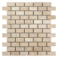 Мозаика из мрамора Полированная МКР-11П (47x23) Beige Mix