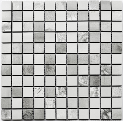Мозаика керамическая Kotto Ceramica СМ 3021 C3 impresion/gray/white  300 х 300 х 9   ( 25 х 25 )