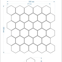 Мозаика керамическая Kotto Ceramica HEXAGON HP 6032  Мат 295 х 295 х 9
