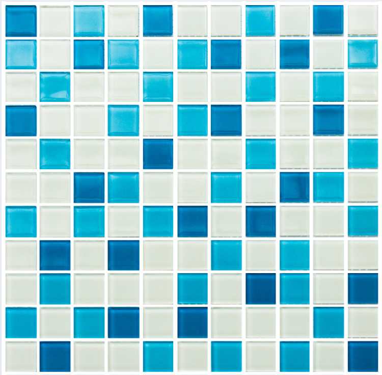 Мозаїка керамічна Kotto Ceramica GM 4019 C3 blue d/blue m/white 300 х 300 х 4 (25 х 25)