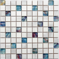 Мозаика керамическая Kotto Ceramica СМ 3107 C3 laterizio griz/laterizio bianco/line glass  300 х 300 х 9   ( 25 х 25 )