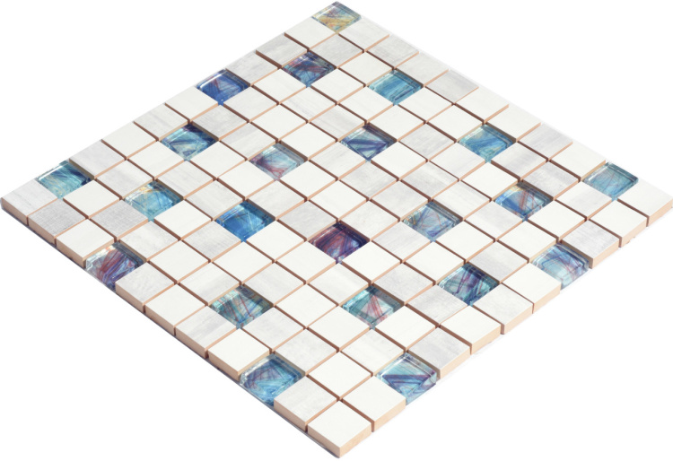 Мозаика керамическая Kotto Ceramica СМ 3107 C3 laterizio griz/laterizio bianco/line glass  300 х 300 х 9   ( 25 х 25 )