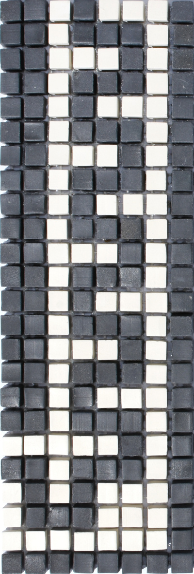 Мозаїка з керамограніту Kotto Ceramica MI7 K060608 Eleganza фриз кутовий Nero/Salino 300х96х10 (10х10)