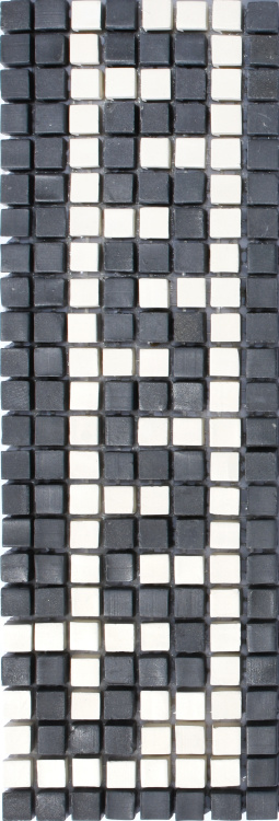 Мозаика из керамогранита Kotto Ceramica MI7 K060608 Eleganza фриз угловой Nero/Salino 300х96х10 (10х10)