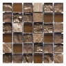 Мозаїка скляна S-MOS CLHT04 ST+GL Brown Pearl Mozaico De Lux