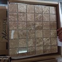 Мозаїка з мармуру Полірована МКР-3П (47x47) Emperador Light