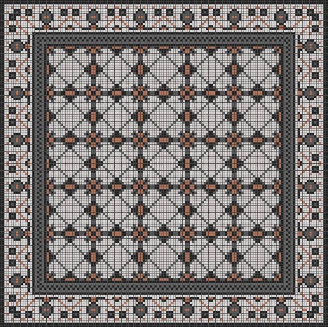 Мозаика из керамогранита Kotto Ceramica MI7 K060700 Lviv Legends рапорт Beige/Focato/Buchero/Nero