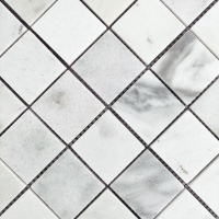 Мозаїка з мармуру Полірована МКР-3П (47x47) White Mix