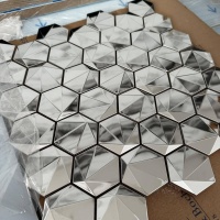 Мозаїка Mozaico De Lux V-Mos SA048-42 Glossy Silver Effect 29,8х30,5 см