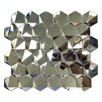 Мозаїка Mozaico De Lux V-Mos SA048-42 Glossy Silver Effect 29,8х30,5 см